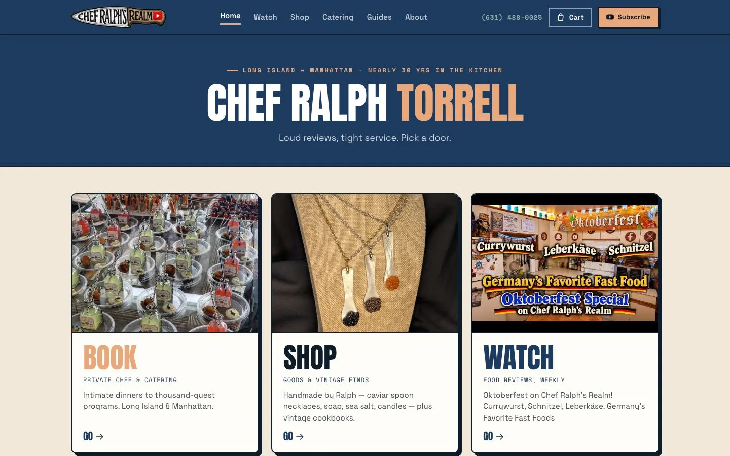 Chef Ralph Torrell website