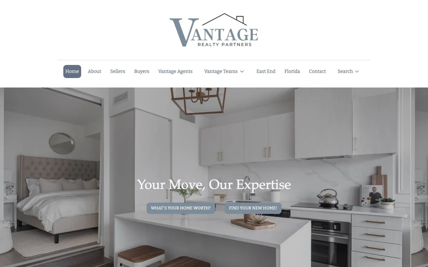 Vantage Realty Partners website, built by Webtastic